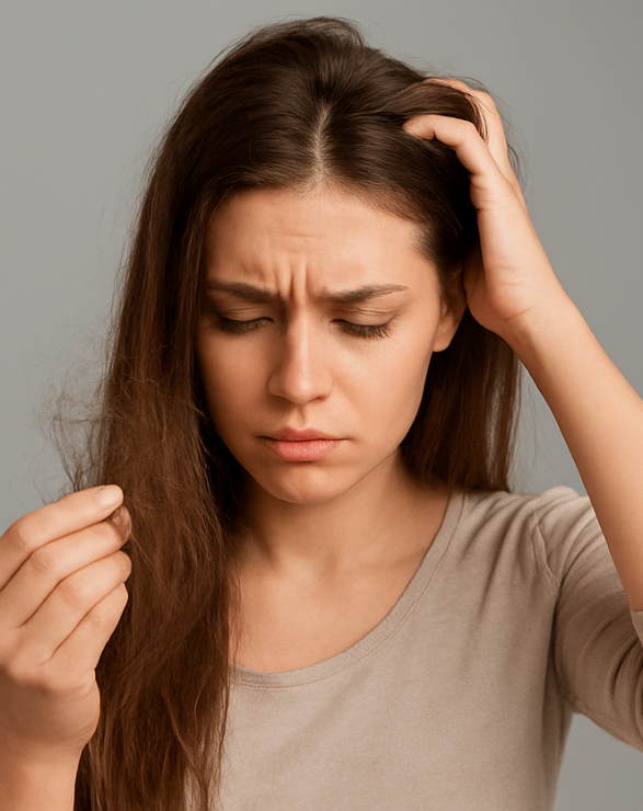 علائم ریزش مو ناشی از استرس