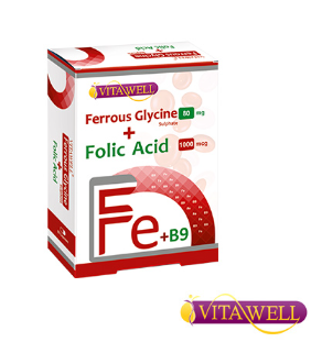 مکمل فروس گلایسین سولفات + فولیک اسید